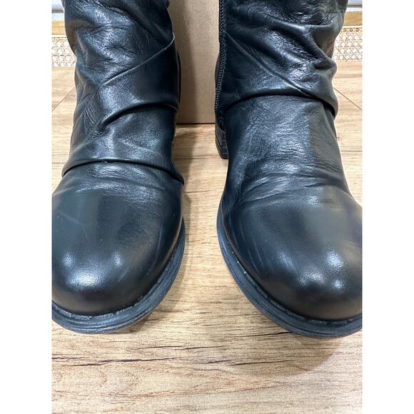 Miz Mooz Gem Dressy Boots Black Ruched Leather Size 6.5/7 US 37 EU NWOB Stylish - Picture 7 of 14